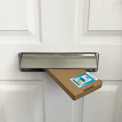 Screen Wash King’s eco friendly tablet pack arriving through a customer’s letterbox 